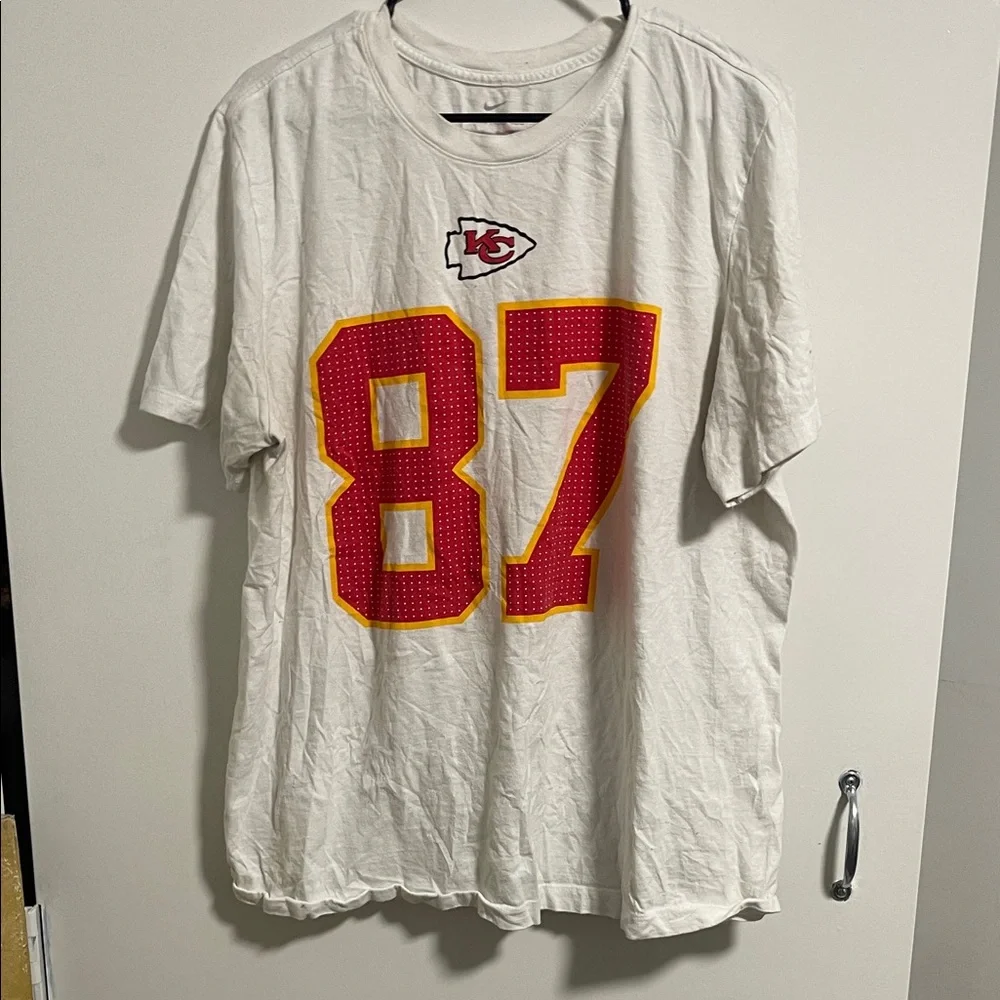 White Nike Kansas City Chiefs T-Shirt - Picture 1 of 2